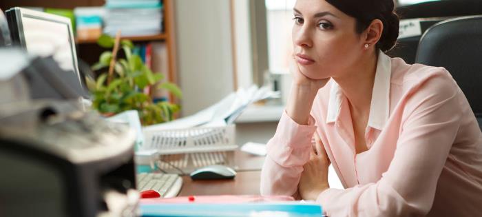 Disengaged female employee